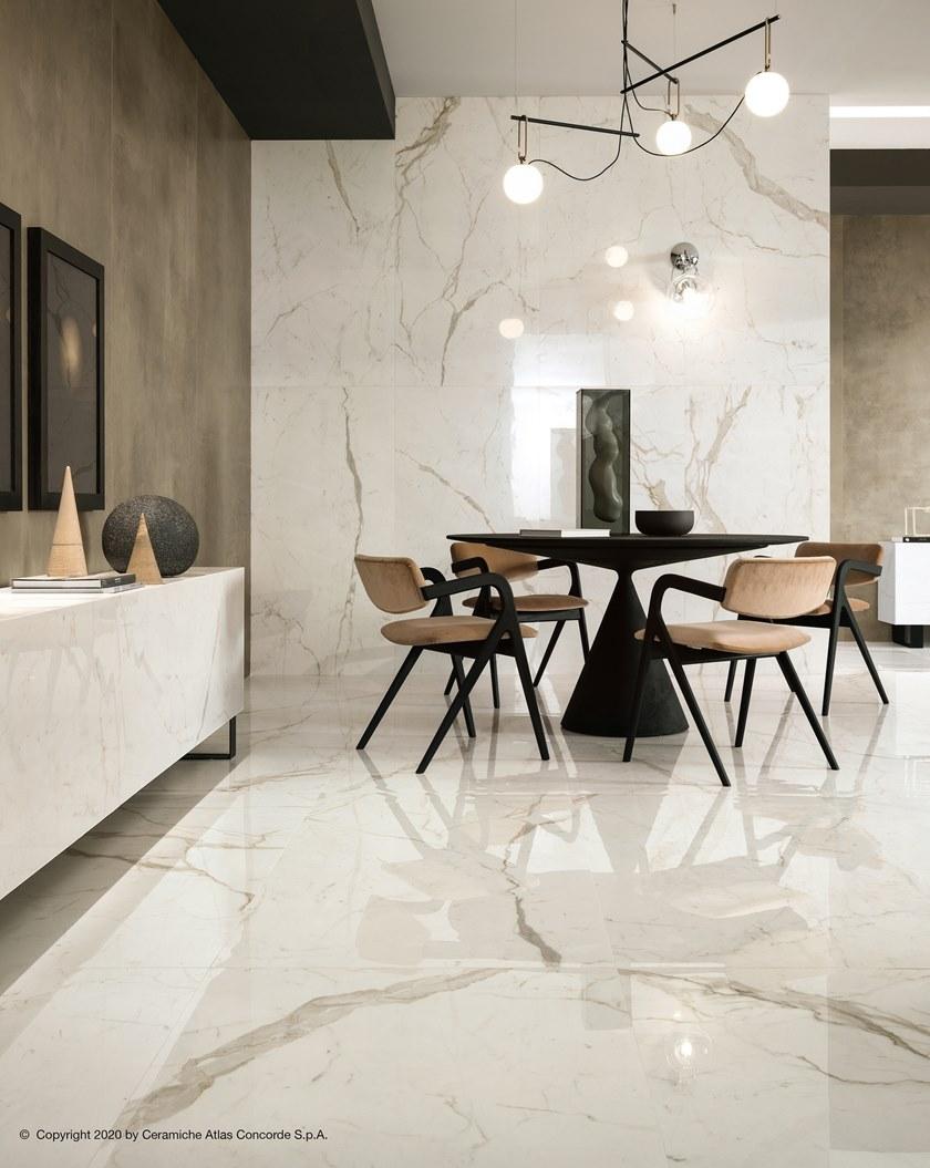 Atlas Concorde Белая плитка для стен с эффектом мрамора Marvel shine sun-id-1375735 - Вид №7