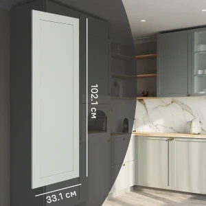 KONSENSA Фасад Кинель для кухни из массива ясеня в серо-зеленом цвете 89398702