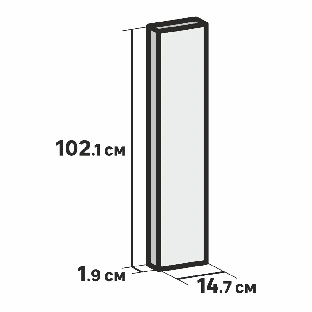 Фасад для кухонного шкафа Мегион 14.7x102.1 см Delinia ID МДФ цвет тёмно-серый 82010177 STLM-2094029 - Вид №3