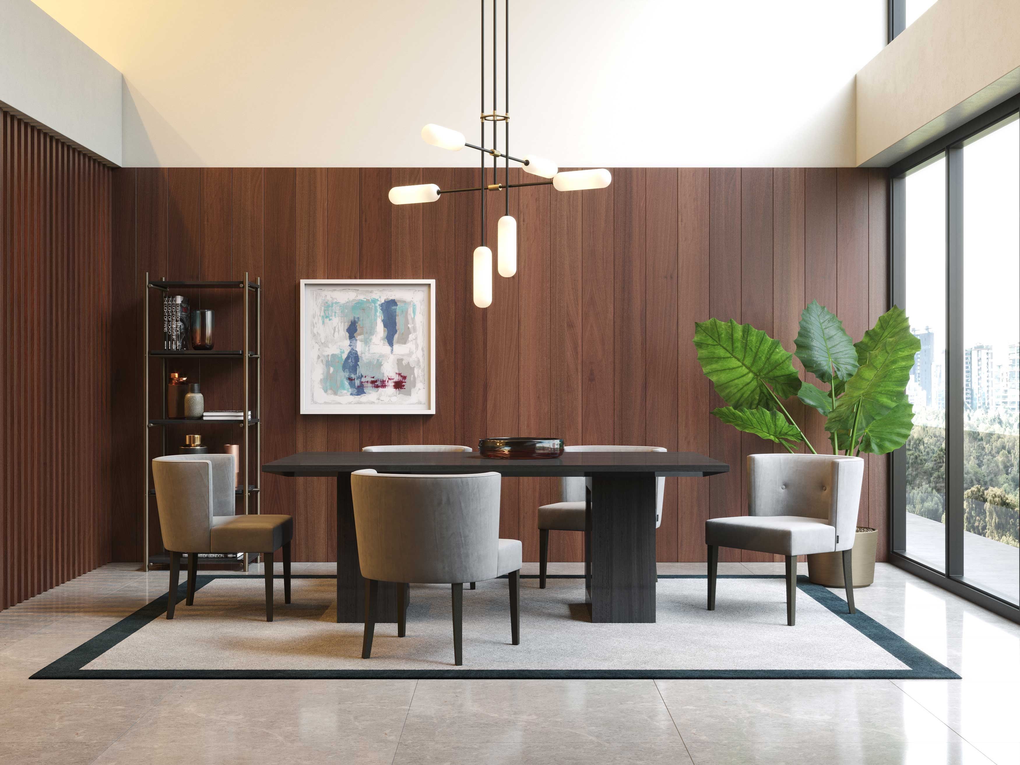 Прямоугольный обеденный стол из шпона Stylish Club ARCH-00082407 - Вид №6