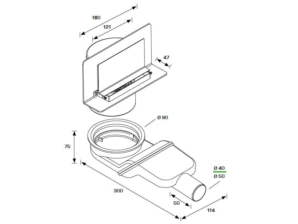 Слив для душа из нержавеющей стали и полипропилена Bonomini Wally ARCH-00052009 - Вид №7