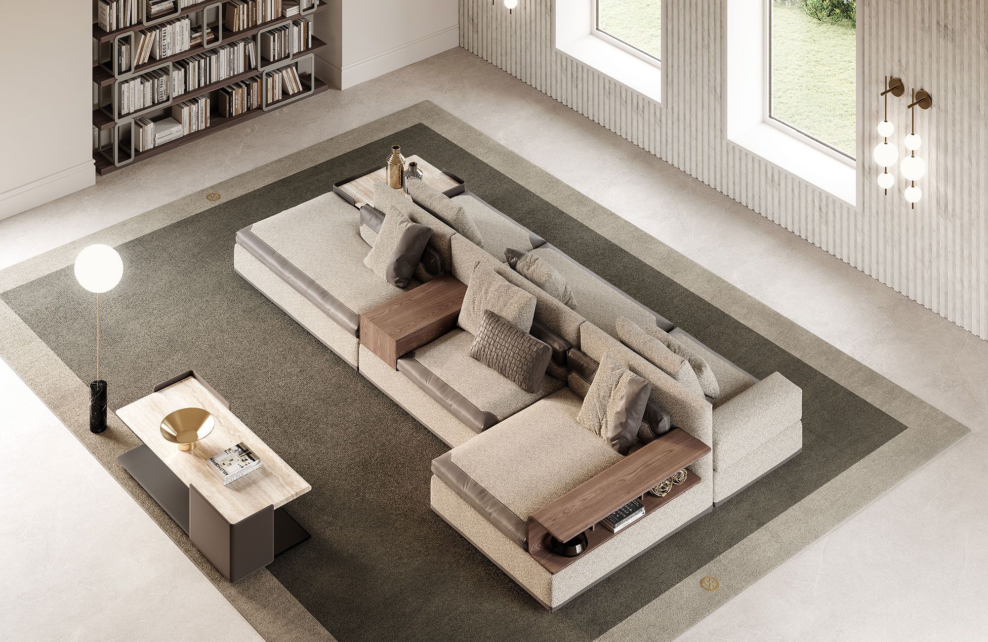 Модульный тканевый диван Vittoria Frigerio SPINOLA ARCH-00073660 - Вид №6