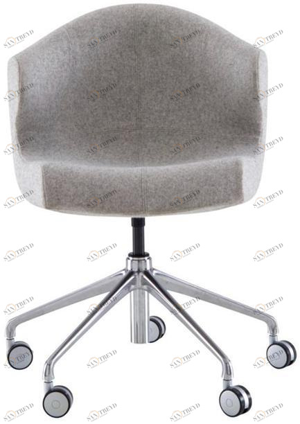 Ligne Roset Поворотное офисное кресло из ткани с 5 спицами на колесиках Alster 10260120