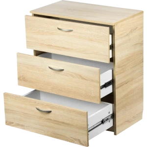 Комод 3 ящика 68.5x80x39.4 см ЛДСП цвет дуб сонома 82034311 STLM-2183801