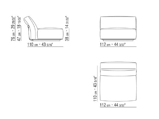 4-местный угловой диван Flexform Camelot ARCH-00041677 - Вид №2