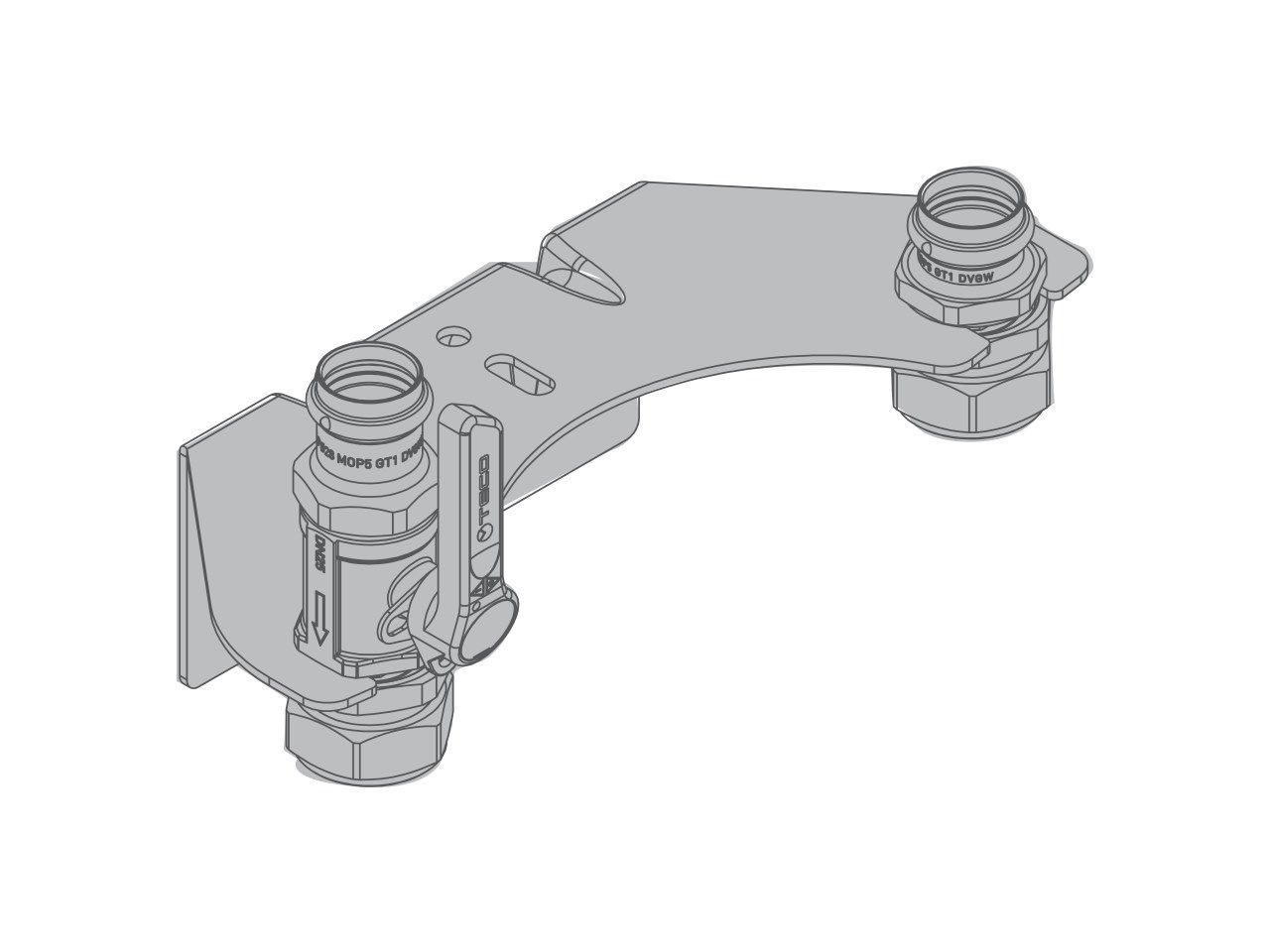 Комплект клапанов и пресс-фитинг G-Press® для газового счетчика bitubo TECO KM3 ARCH-00091560 - Вид №1