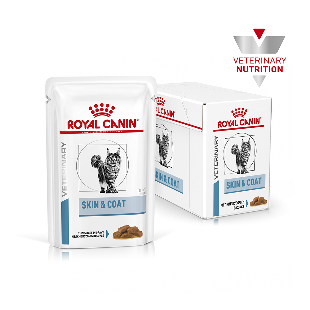 ПР0050018 Корм для кошек Vet Skin & Coat пауч 85г ROYAL CANIN  - Вид №1