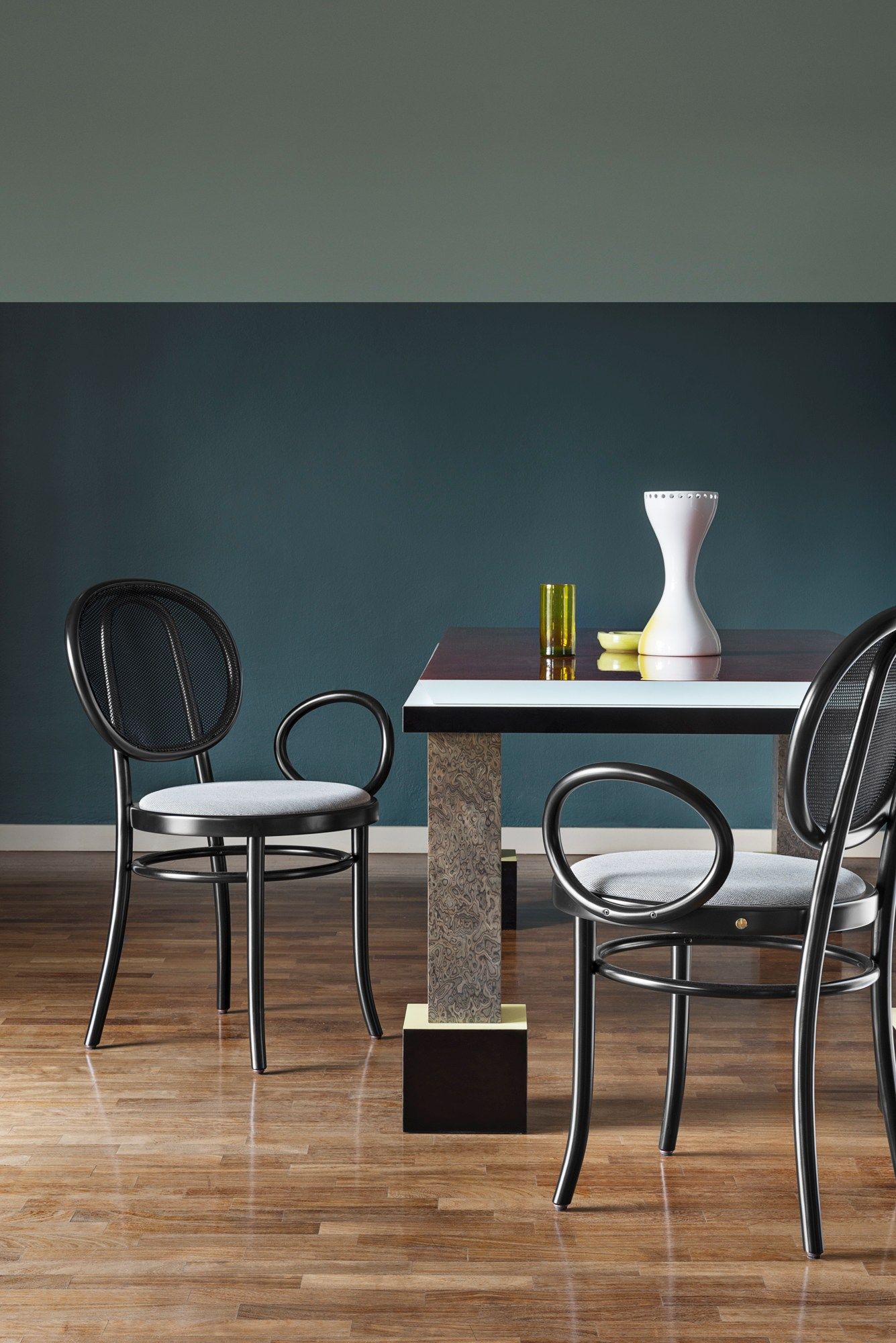 Деревянный стул с технической сеткой и подлокотником Wiener GTV Design N. 0 ARCH-00088120 - Вид №4