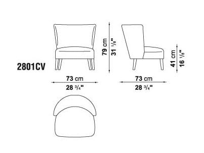 Кресло с подлокотниками Maxalto ARCH-00080768 - Вид №4