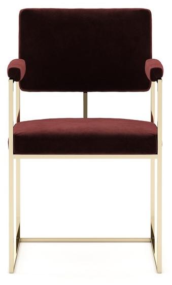 Domkapa Бархатный стул с подлокотниками и стальной конструкцией Gram Dhj21  - Вид №1