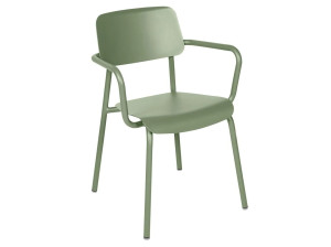 Алюминиевый штабелируемый садовый стул с подлокотниками