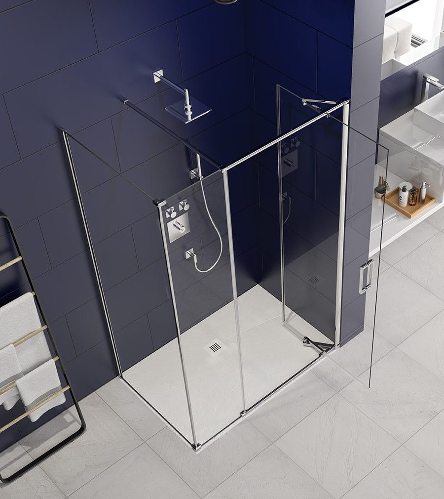 Дверь душевая для установки с боковой панелью AR8NN1406H L or R Merlyn Arysto Хромированный  - Вид №1