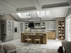 Febal Casa Деревянная кухня с островом с ручками