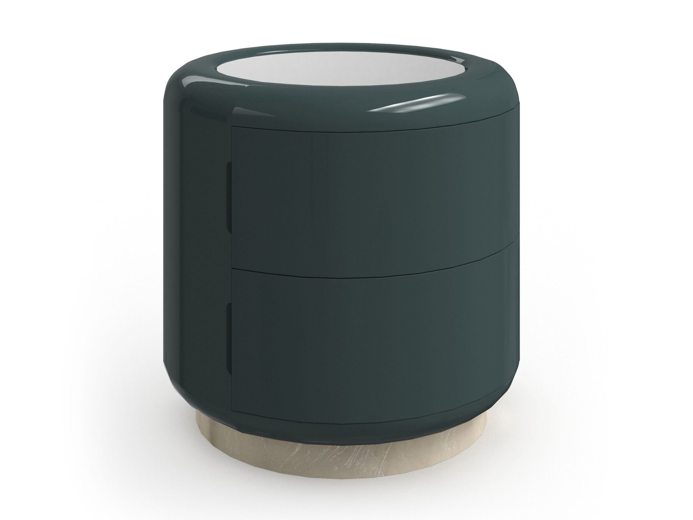 Высокий круглый журнальный столик с зеркальной стеклянной столешницей Caracole Gelee ARCH-00047917 - Вид №2