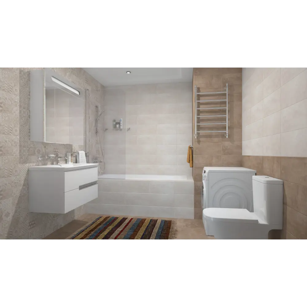 Плитка настенная Bastion 20х40 см 1.2 м2 цвет бежевый 18702756 STLM-2138006 Santreyd  - Вид №4
