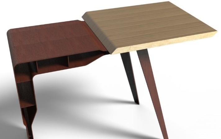 TrackDesign Консоль из стали и дерева с полками  Tt0677000  - Вид №7