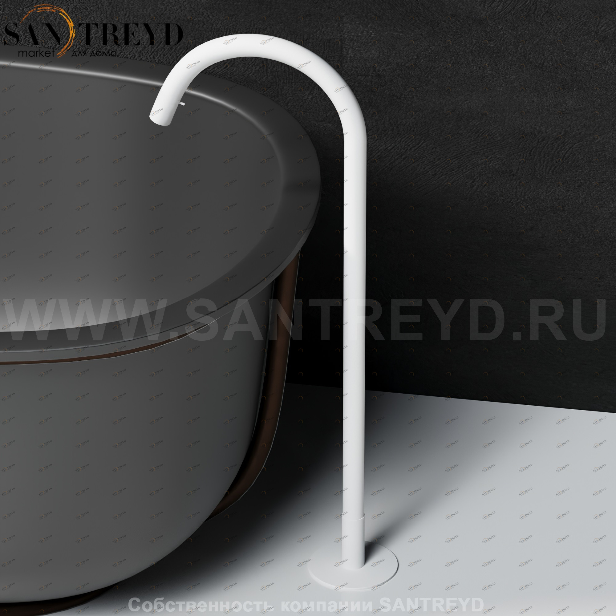 Смеситель ARUB1450000Z FEZ для ванны белый матовый Agape