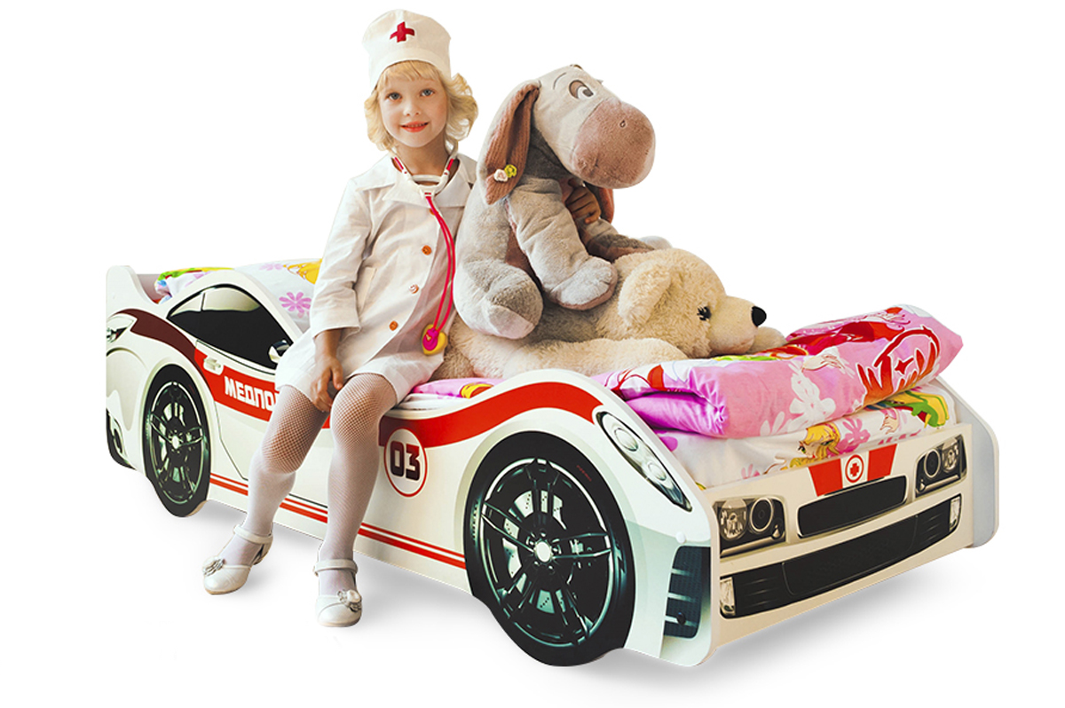 Детская кровать-машина "Медпомощь" БЕЛЬМАРКО  326749 Белый Santreyd  - Вид №3