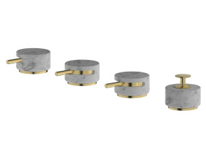 Мраморный встраиваемый смеситель для ванны с 4 отверстиями