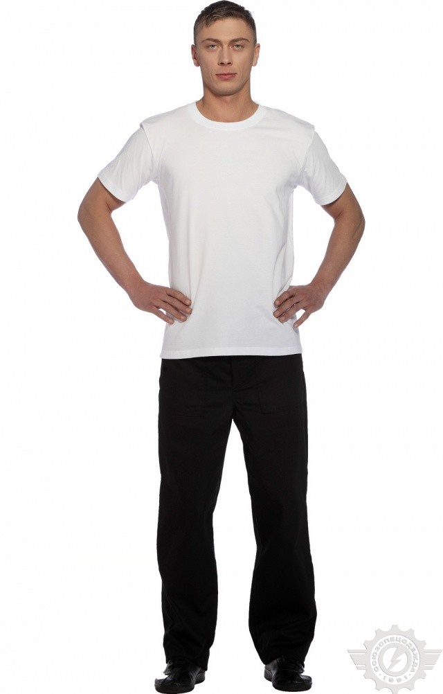 61111 Футболка "Престиж" белая  Одежда для официантов  размер XS (44) Спецодежда  - Вид №8