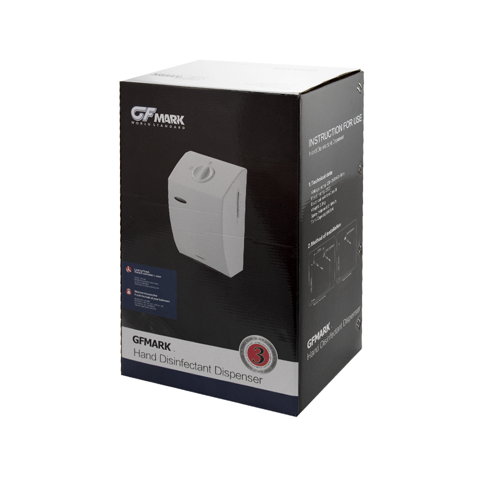 GFmark - Дозатор сенсорный, ДЕЗИНФЕКЦИЯ, белый, пластик АБС, 1500 мл, код: 6341  - Вид №4