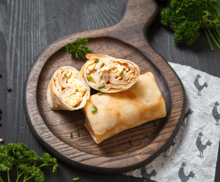 5794 Блины с ветчиной из индейки и сыром Вкусляндия  - Вид №1