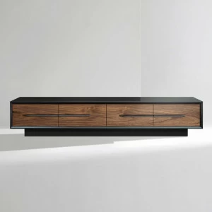 Тумба под телевизор с 4 ящиками американский орех Garon ACWD GARON 00-3981951 Коричневый;черный