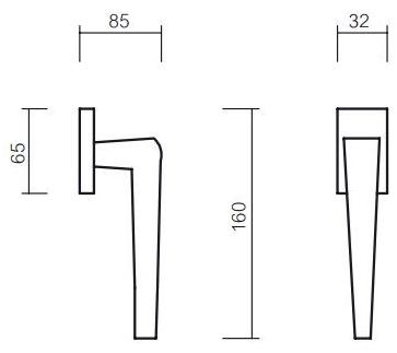 Pasini Оконная ручка из латуни dk Duke 3758 - Вид №1