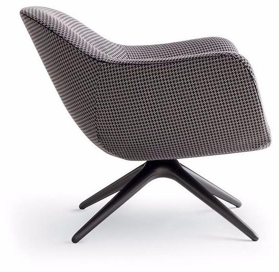 Poliform Мягкое кресло на козелке из ткани с подлокотниками Mad sun-id-1388946 - Вид №3