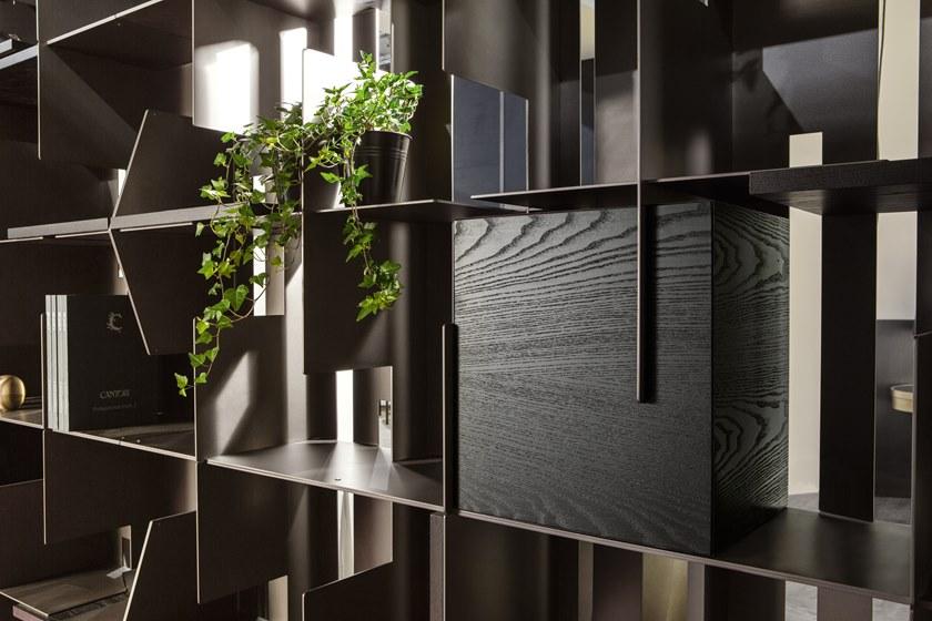 Cantori Отдельностоящий модульный книжный шкаф из алюминия и дерева sun-id-1467415 - Вид №5