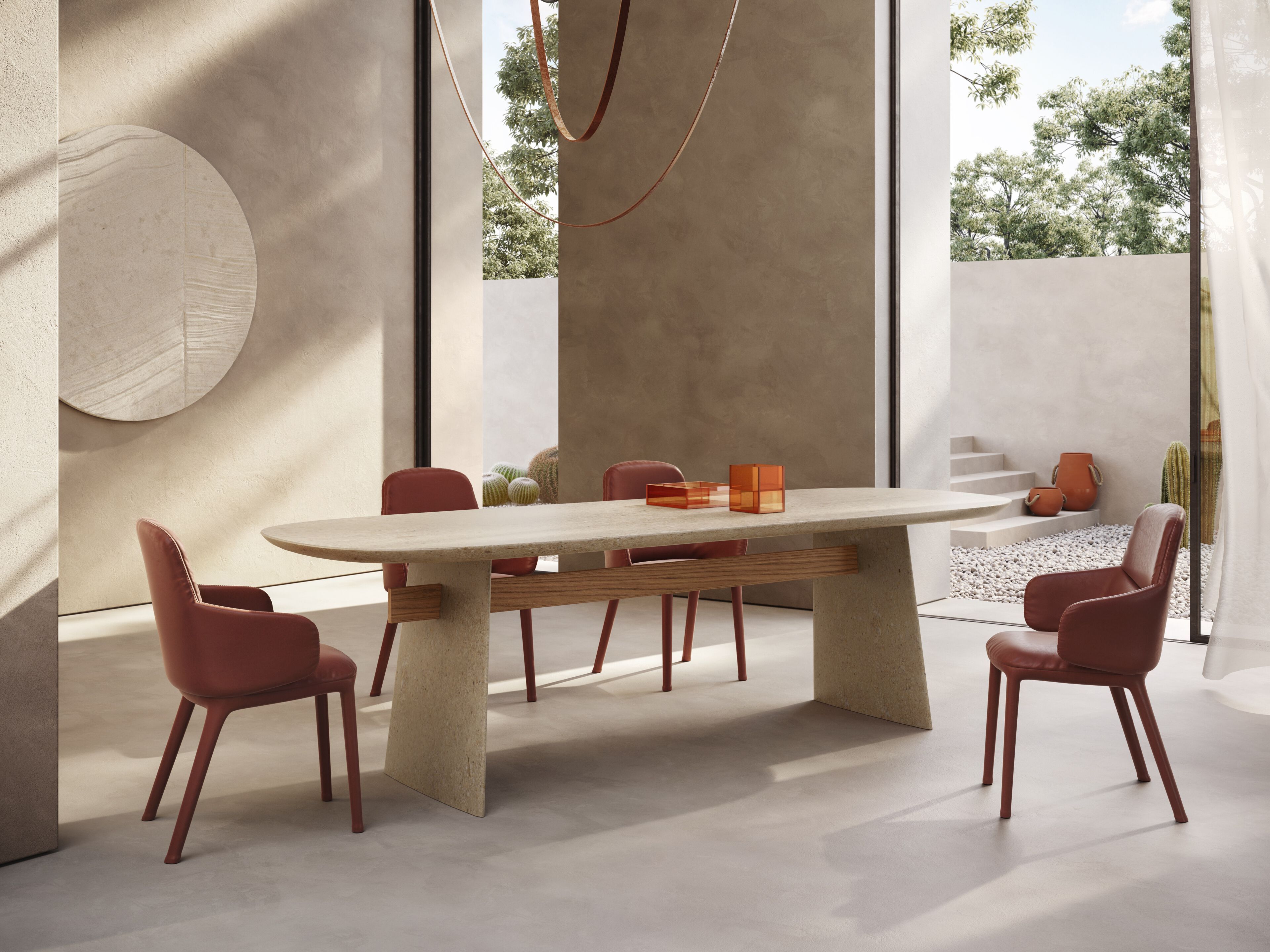 Leccese каменный обеденный стол Natuzzi Italia Adam ARCH-00127166 - Вид №5