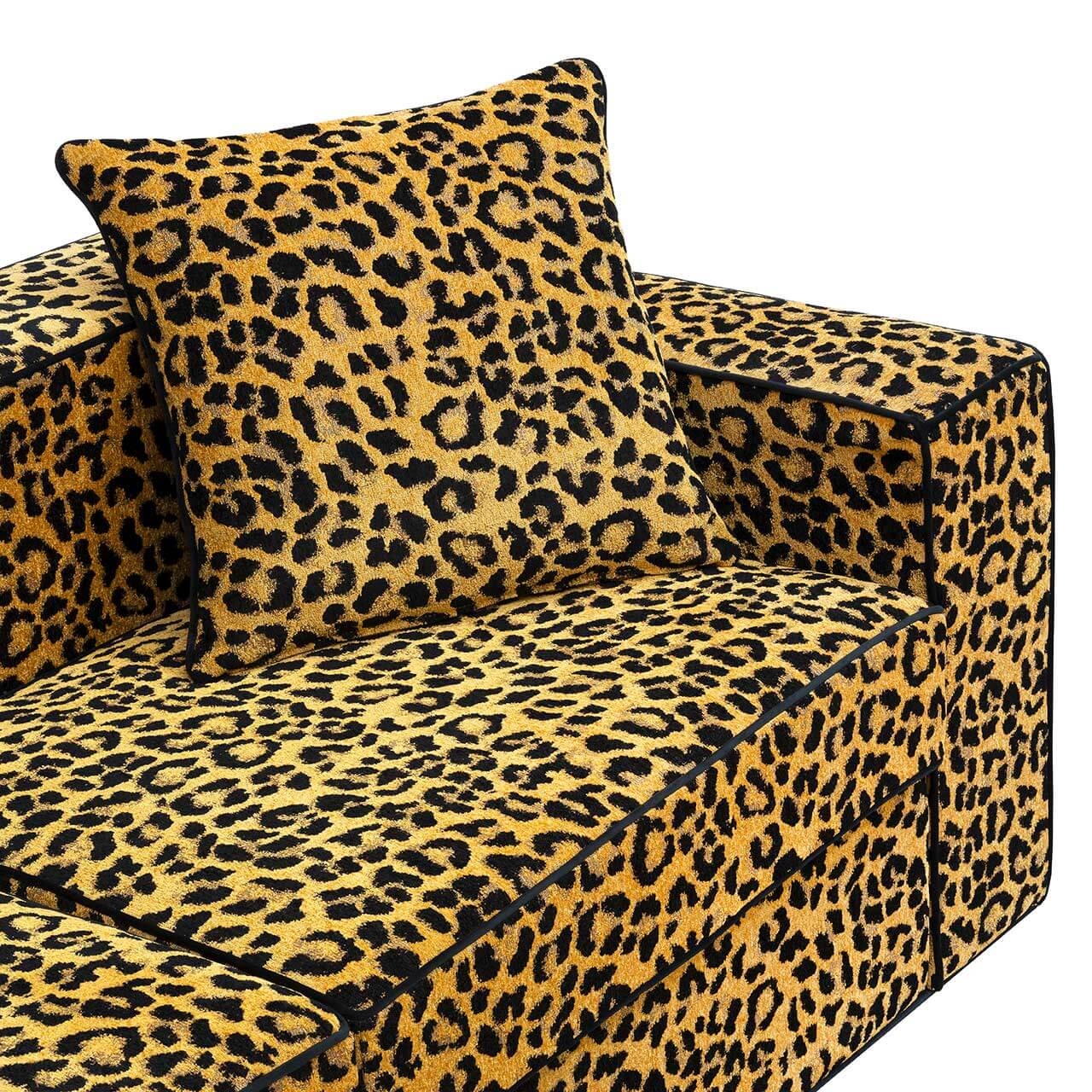 700483-LP ABHIKA ДИВАН GOTHA МАЛЕНЬКИЙ H70 200X80 LEOPARD  - Вид №2