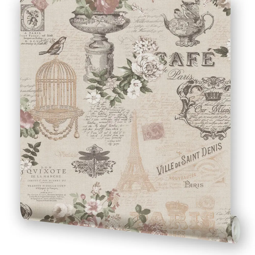 Обои бумажные EcoStyle «Винтаж» от Московской Обойной Фабрики - бежевые 0.53 м 17925659 МОСКОВСКАЯ ОБОЙНАЯ ФАБРИКА STLM-0837010