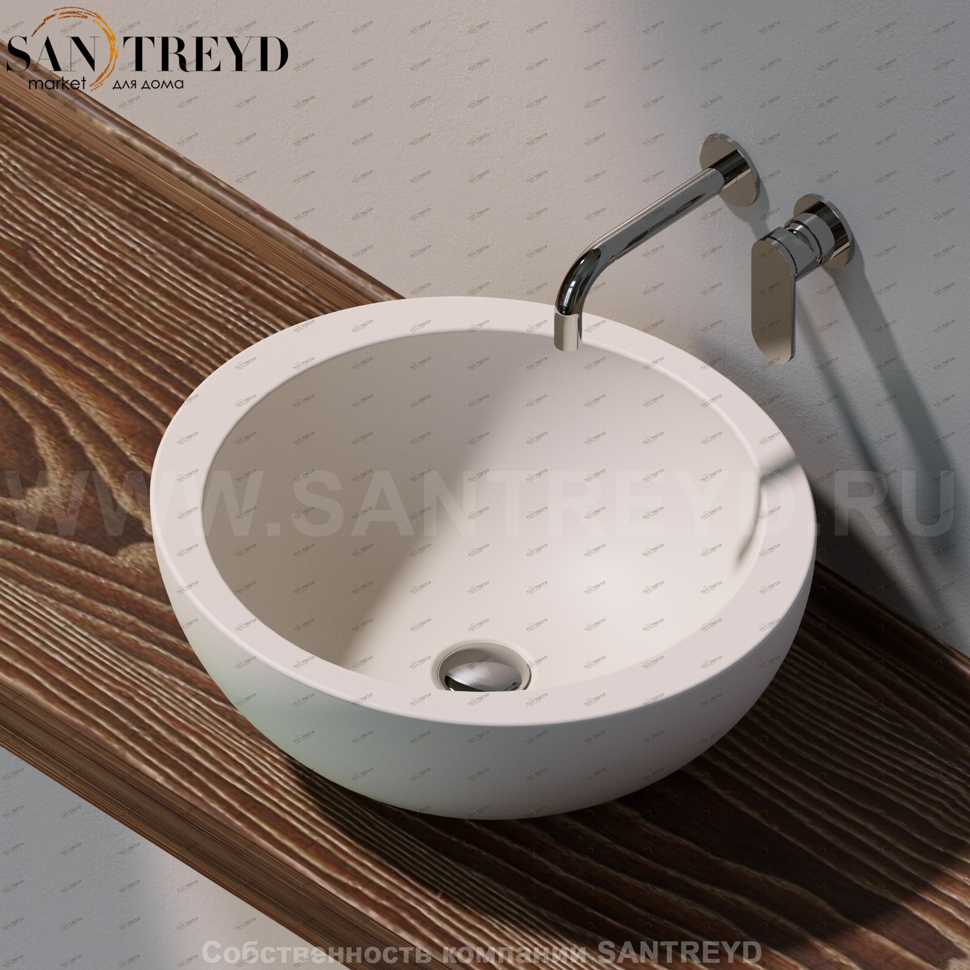 FT52L9003 Накладная раковина на столешницу  круглая Ceramica Flaminia Fonte