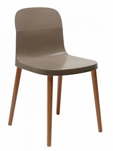 Стул с ножками из бука коричневый Brookyn BRADEX HOME  00-3973915 Коричневый