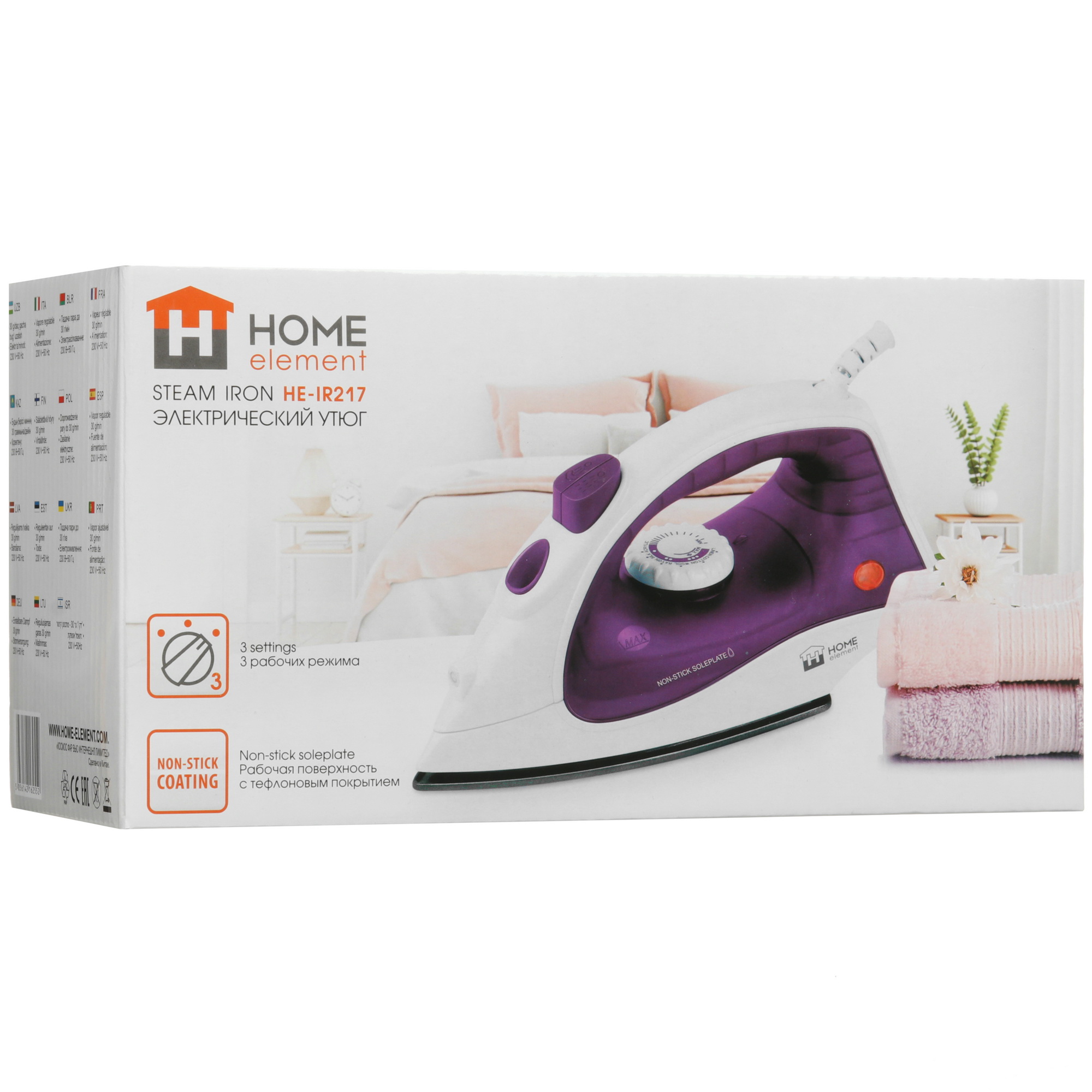 9096575 Утюг Home Element HE-IR217 синий STDN-0113806 - Вид №9