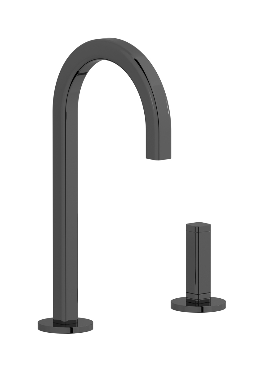 Смеситель для раковины на 2 отверстия WE ARE IB ei394cf_3 Black Chrome Elio