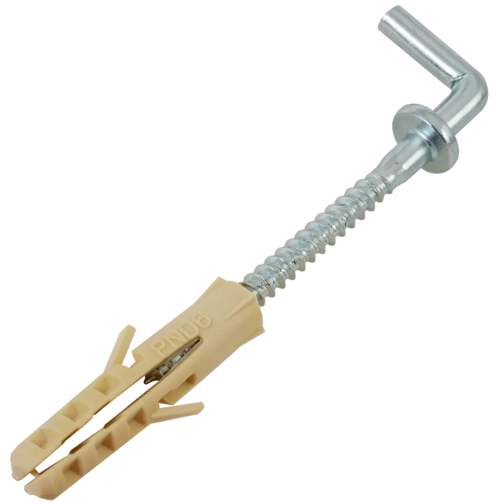 Крюк Г-образный с манжетой 3.5x52 мм, сталь оцинкованная, 2 шт ЕВРОПАРТНЕР STLM-2101504