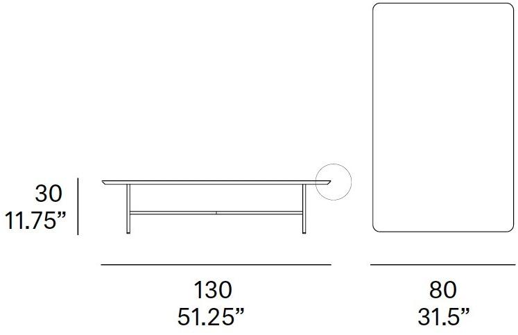 EXPORMIM Садовый столик низкий прямоугольный  C914  - Вид №3
