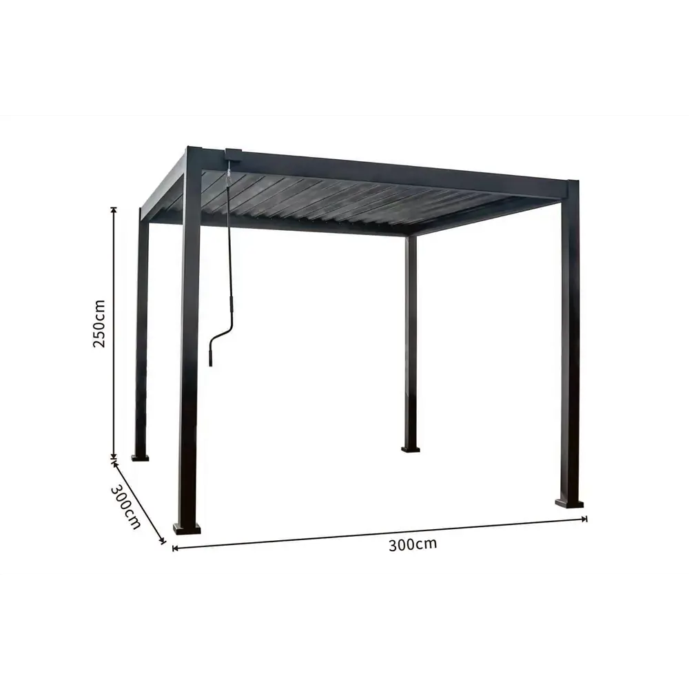 Пергола 3x3x2.5 м темно-серый Santreyd BIOCLIMATIC-S STLM-2187917 - Вид №2