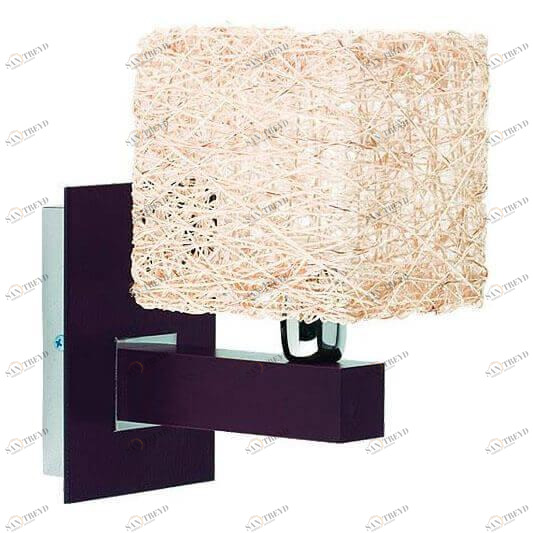 Бра с плафоном из ротанга бежевое Abaka Bez 13650 ALFA ABAKA BEZ 00-3928239 Бежевый;черный 