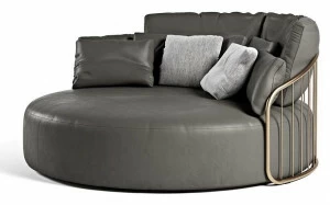 Formitalia Изогнутый кожаный диван Charleston