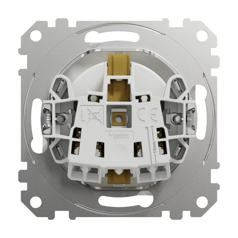 Розетка встраиваемая Systeme Electric Sedna Design с заземлением, цвет белый 84826970 STLM-2188847 - Вид №2