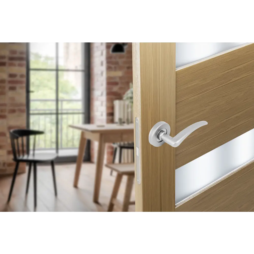 EDSON Дверная ручка на розетке E 015-S с анодированным покрытием 18743611 STLM-0012367 - Вид №7