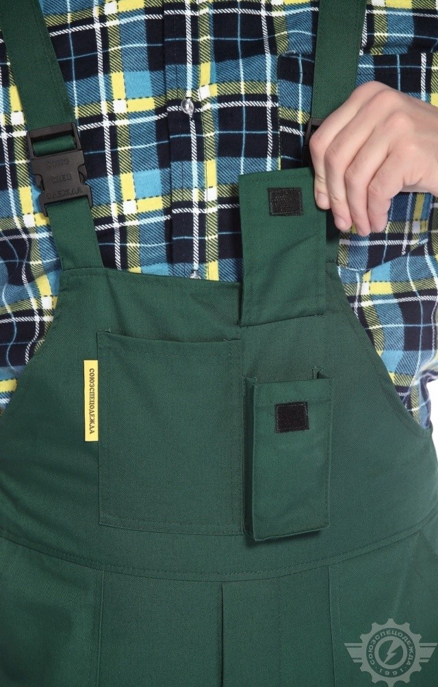 65603 Полукомбинезон "Эксперт-2" зеленый  Летняя спецодежда  размер 48-50/182-188  - Вид №6