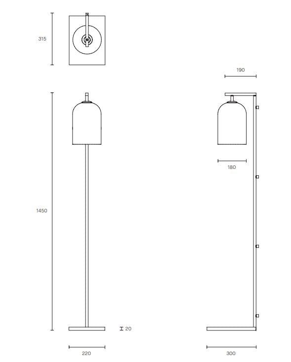 Светодиодный торшер ручной работы Articolo Studios Indi ARCH-00026326 - Вид №1