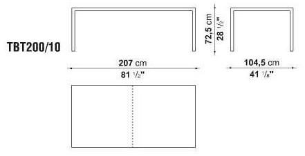 B&B Italia Прямоугольный стол из стали и стекла The table sun-id-1436131 - Вид №5