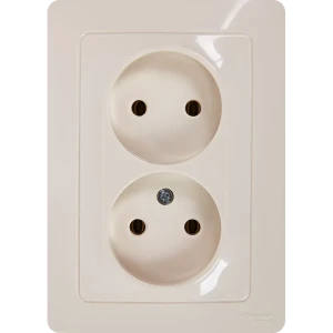 Розетка двойная встраиваемая Systeme Electric Blanca без заземления цвет бежевый 86728858 STLM-2048858