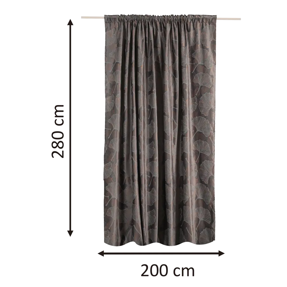 Штора на ленте Inspire Maji 200x280 см цвет темно-серый 83561917 STLM-2063508  - Вид №3
