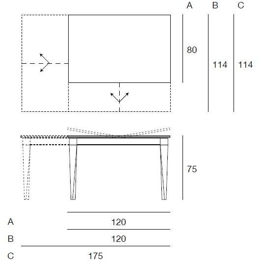 Pacini & Cappellini Квадратный раздвижной стол для гостиной  5482  - Вид №3